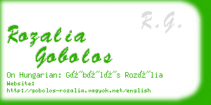 rozalia gobolos business card