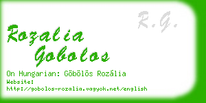 rozalia gobolos business card